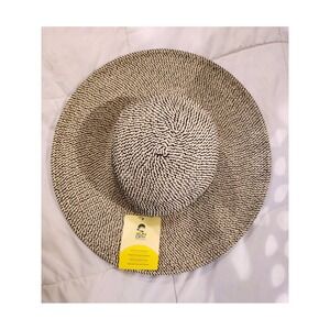 Sun Day UV Charleston Hat‎ O S Pepper Tweed Wide Brim Boho Beach Cottagecore